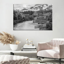 Load image into Gallery viewer, Mountain River Multi-Names Premium Canvas