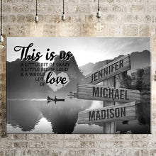Load image into Gallery viewer, Mountain River Personalized "THIS IS US" Multi-Names Premium Canvas Poster
