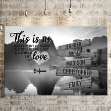 Load image into Gallery viewer, Mountain River Personalized "THIS IS US" Multi-Names Premium Canvas