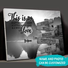 Load image into Gallery viewer, Mountain River Personalized "THIS IS US" Multi-Names Premium Canvas Poster