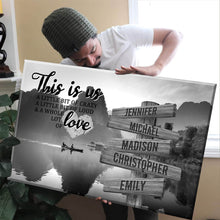 Load image into Gallery viewer, Mountain River Personalized "THIS IS US" Multi-Names Premium Canvas