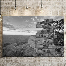 Load image into Gallery viewer, Mountain Scenery Multi-Names Premium Canvas