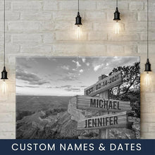 Load image into Gallery viewer, Mountain Scenery Multi-Names Premium Canvas