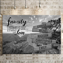 Load image into Gallery viewer, Mountain Scenery A Little Whole Lot of Love Multi-Names Premium Canvas Poster