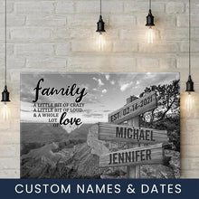 Load image into Gallery viewer, Mountain Scenery A Little Whole Lot of Love Multi-Names Premium Canvas Poster