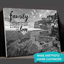 Load image into Gallery viewer, Mountain Scenery A Little Whole Lot of Love Multi-Names Premium Canvas Poster
