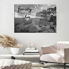 Load image into Gallery viewer, Mountain Scenery A Little Whole Lot of Love Multi-Names Premium Canvas Poster
