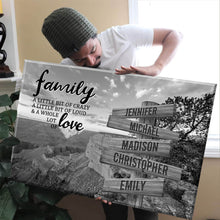 Load image into Gallery viewer, Mountain Scenery A Little Whole Lot of Love Multi-Names Premium Canvas