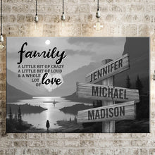 Load image into Gallery viewer, Mountain Sunset A Little Whole Lot of Love Multi-Names Premium Canvas Poster