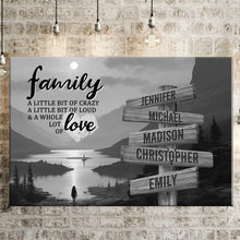 Load image into Gallery viewer, Mountain Sunset A Little Whole Lot of Love Multi-Names Premium Canvas Poster