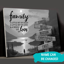 Load image into Gallery viewer, Mountain Sunset  A Little Whole Lot of Love Multi-Names Premium Canvas