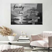 Load image into Gallery viewer, Mountain Sunset A Little Whole Lot of Love Multi-Names Premium Canvas Poster