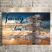 Load image into Gallery viewer, New Ocean Sunset Color A Little Whole Lot of Love Multi-Names Premium Canvas