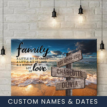 Load image into Gallery viewer, New Ocean Sunset Color A Little Whole Lot of Love Multi-Names Premium Canvas