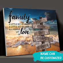 Load image into Gallery viewer, New Ocean Sunset Color A Little Whole Lot of Love Multi-Names Premium Canvas