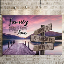 Load image into Gallery viewer, New River Pier Color A Little Whole Lot of Love Multi-Names Premium Canvas Poster