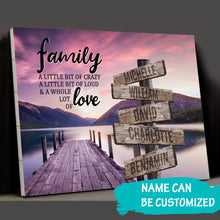 Load image into Gallery viewer, New River Pier Color A Little Whole Lot of Love Multi-Names Premium Canvas Poster