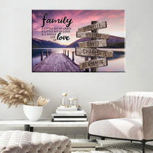 Load image into Gallery viewer, New River Pier Color A Little Whole Lot of Love Multi-Names Premium Canvas Poster