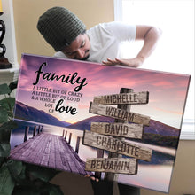 Load image into Gallery viewer, New River Pier Color A Little Whole Lot of Love Multi-Names Premium Canvas