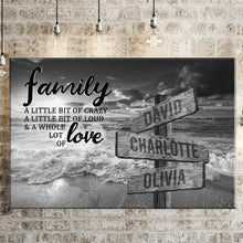 Load image into Gallery viewer, New Ocean Sunset A Little Whole Lot of Love Multi-Names Premium Canvas