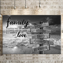 Load image into Gallery viewer, New Ocean Sunset A Little Whole Lot of Love Multi-Names Premium Canvas