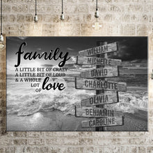 Load image into Gallery viewer, New Ocean Sunset A Little Whole Lot of Love Multi-Names Premium Canvas