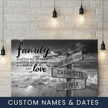 Load image into Gallery viewer, New Ocean Sunset A Little Whole Lot of Love Multi-Names Premium Canvas