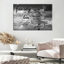 Load image into Gallery viewer, New Ocean Sunset A Little Whole Lot of Love Multi-Names Premium Canvas