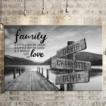 Load image into Gallery viewer, New River Pier A Little Whole Lot of Love Multi-Names Premium Canvas