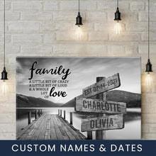 Load image into Gallery viewer, New River Pier A Little Whole Lot of Love Multi-Names Premium Canvas