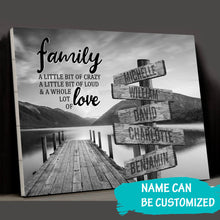 Load image into Gallery viewer, New River Pier A Little Whole Lot of Love Multi-Names Premium Canvas