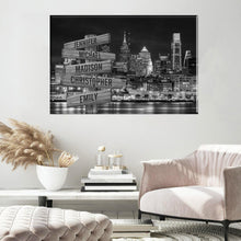 Load image into Gallery viewer, Nightlife in Philadelphia Multi-Names Premium Canvas