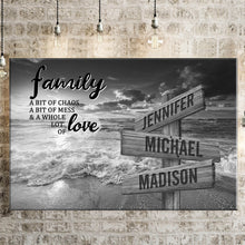 Load image into Gallery viewer, Ocean Sunset  A Bit Whole Lot of Love Multi-Names Premium Canvas Poster