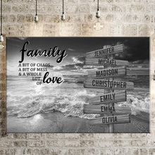 Load image into Gallery viewer, Ocean Sunset  A Bit Whole Lot of Love Multi-Names Premium Canvas Poster