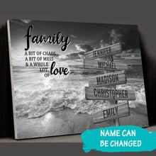 Load image into Gallery viewer, Ocean Sunset  A Bit Whole Lot of Love Multi-Names Premium Canvas