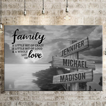 Load image into Gallery viewer, Pier Sunset A Little Whole Lot of Love Multi-Names Premium Canvas Poster