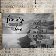 Load image into Gallery viewer, Pier Sunset A Little Whole Lot of Love Multi-Names Premium Canvas Poster