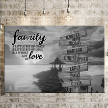 Load image into Gallery viewer, Pier Sunset A Little Whole Lot of Love Multi-Names Premium Canvas Poster