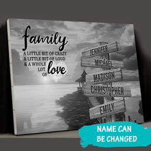 Load image into Gallery viewer, Pier Sunset A Little Whole Lot of Love Multi-Names Premium Canvas Poster