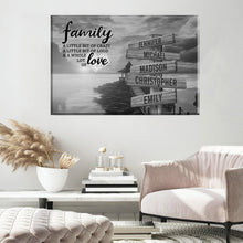 Load image into Gallery viewer, Pier Sunset A Little Whole Lot of Love Multi-Names Premium Canvas Poster