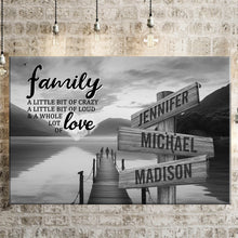 Load image into Gallery viewer, Pier at Dusk A Little Whole Lot of Love Multi-Names Premium Canvas