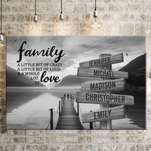 Load image into Gallery viewer, Pier at Dusk A Little Whole Lot of Love Multi-Names Premium Canvas Poster