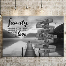 Load image into Gallery viewer, Pier at Dusk A Little Whole Lot of Love Multi-Names Premium Canvas