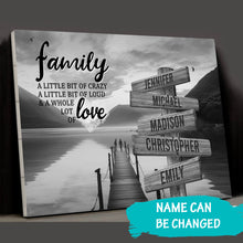 Load image into Gallery viewer, Pier at Dusk A Little Whole Lot of Love Multi-Names Premium Canvas