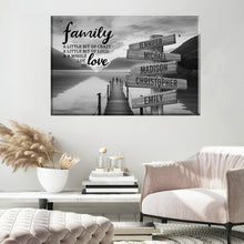 Load image into Gallery viewer, Pier at Dusk A Little Whole Lot of Love Multi-Names Premium Canvas