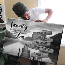 Load image into Gallery viewer, Pier at Dusk A Little Whole Lot of Love Multi-Names Premium Canvas