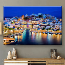 Load image into Gallery viewer, Reflection of European City Lights Framed Canvas Painting, Wall Art Prints - Ready to Hang