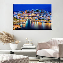 Load image into Gallery viewer, Reflection of European City Lights Framed Canvas Painting, Wall Art Prints - Ready to Hang