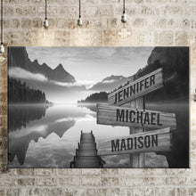 Load image into Gallery viewer, River Bank Scenery Multi-Names Premium Canvas