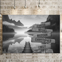 Load image into Gallery viewer, River Bank Scenery Multi-Names Premium Canvas